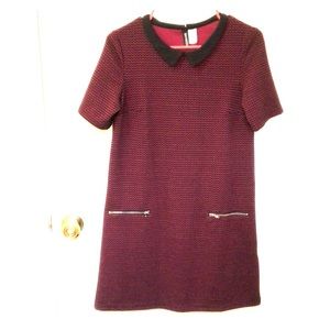 H&M DIVIDED Chevron Mod Mini Shift Dress